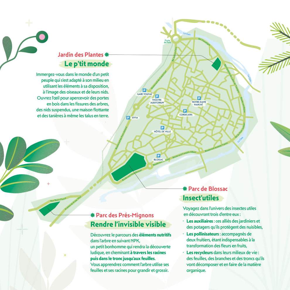 Carte des jardins de l'édition 2022 de Florilège