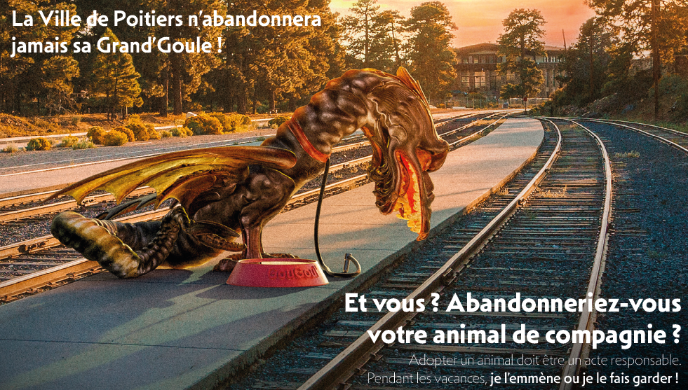 Visuel de la campagne contre l'abandon d'animaux